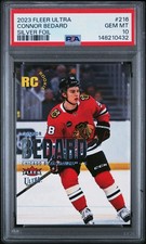 2023-24 Upper Deck Fleer Ultra Rookies Connor Bedard #216 Silver Foil PSA 10