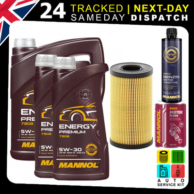 5W-30 7L ENGINE OIL & FILTER | FLUSH ADDITIVE | JAGUAR XE XF LAND ROVER DEFENDER