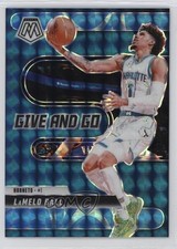 2024-25 Panini Mosaic Give and Go Reactive Blue Prizm 35/99 LaMelo Ball #13 1p76