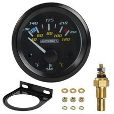 2 52mm Universal Led Water Temp Temperature Gauge Meter Holder C F Display