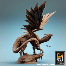 Steel Dragon miniature - rescale miniatures - DnD miniatures - Role Playing Gam