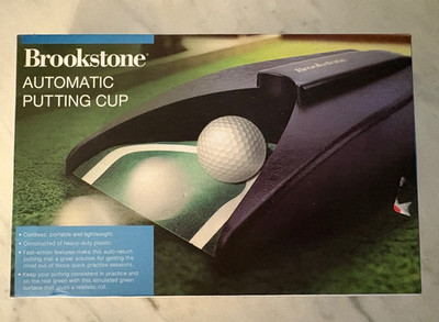 Brookstone Automatic Golf Putting Cup  Automatic Ball Return