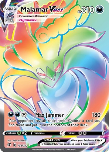 Pokemon Malamar VMAX (Secret) SWSH02: Rebel Clash[SWSH02-198/192]