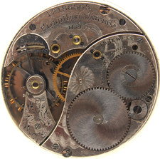 1906 ELGIN POCKET WATCH MOVEMENT 12186565 GRADE 314 12s 15j LT