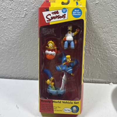 #ad Simpsons Die Cast Krusty World Vehicle Set Homer Lisa Bart Marge Maggie $15.00