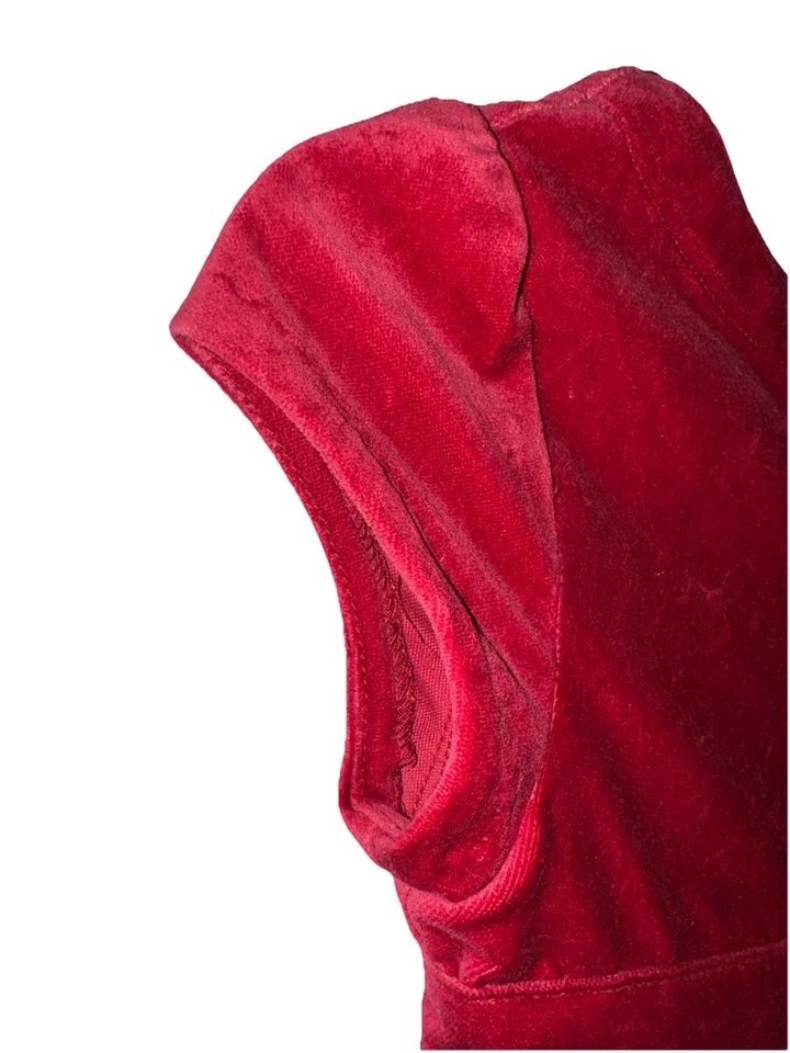 Gymboree бархата платье бант крышка рукав с подкладкой девочки Sz 9 праздник хлопок - Изображение 3 из 4