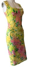 *D&G by Dolce & Gabbana* Early 2000s Y2K Floral Stretch Cotton Wiggle Dress 40