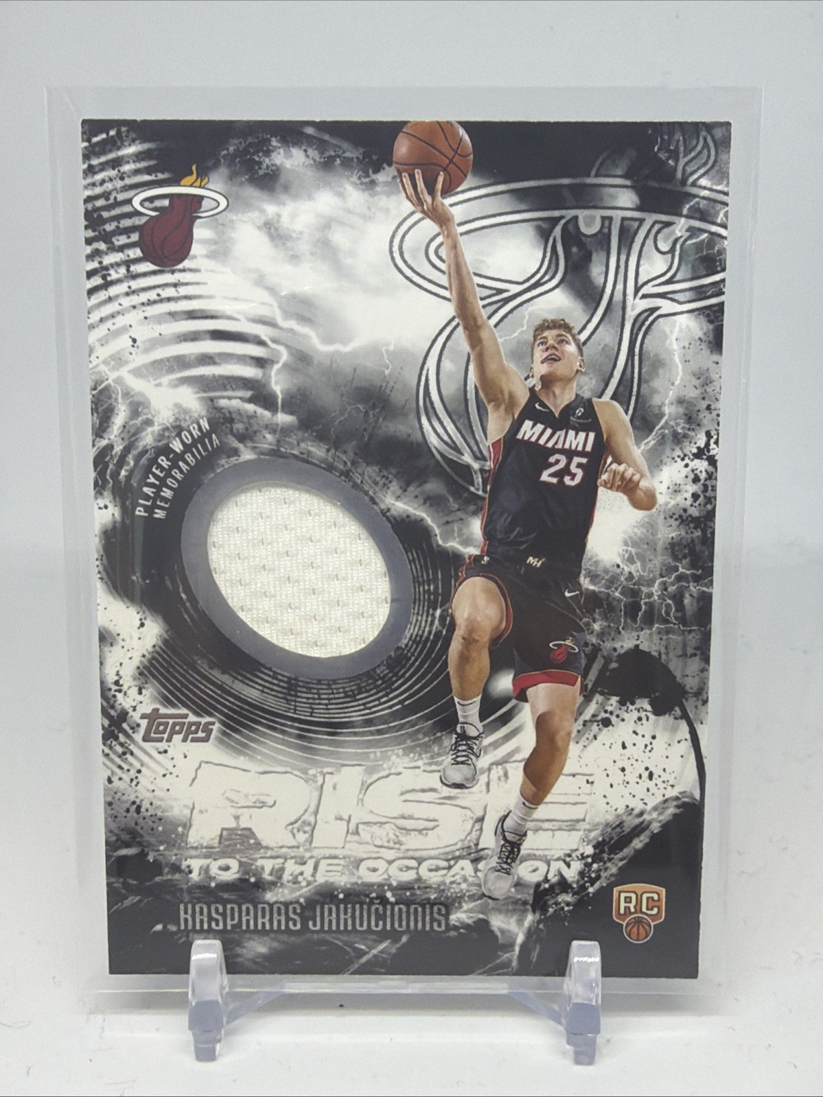 Kasparas Jakucionis 2025-26 Topps Flagship Rise To The Occasion Relic RC #RTO-KJ