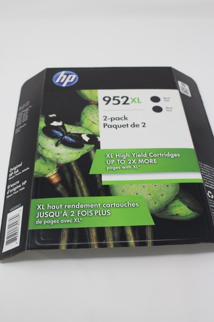 HP 952XL 952 XL Black High Yield Ink Cartridges Twin Pack EXP: 11/2021+ N9K29BN | eBay