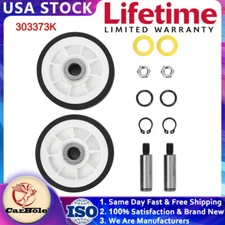 2Pack Dryer Roller Wheel Drum Support Kit 303373K Fit For Maytag W10116741 DE693