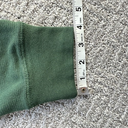 Minnesota Wild Shirt Medium Grey Green Thermal Long Sleeve Logo Lace Up Top Mens - Picture 10 of 13