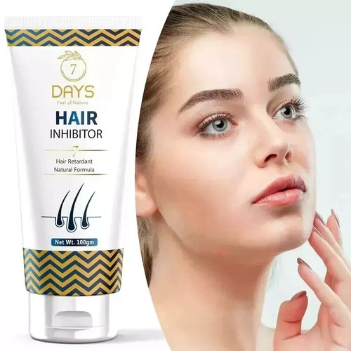 7 Days Natural Hair Inhibitor Cream Permanent stop Unwanted Facial Hair 100 gm - Picture 2 of 9