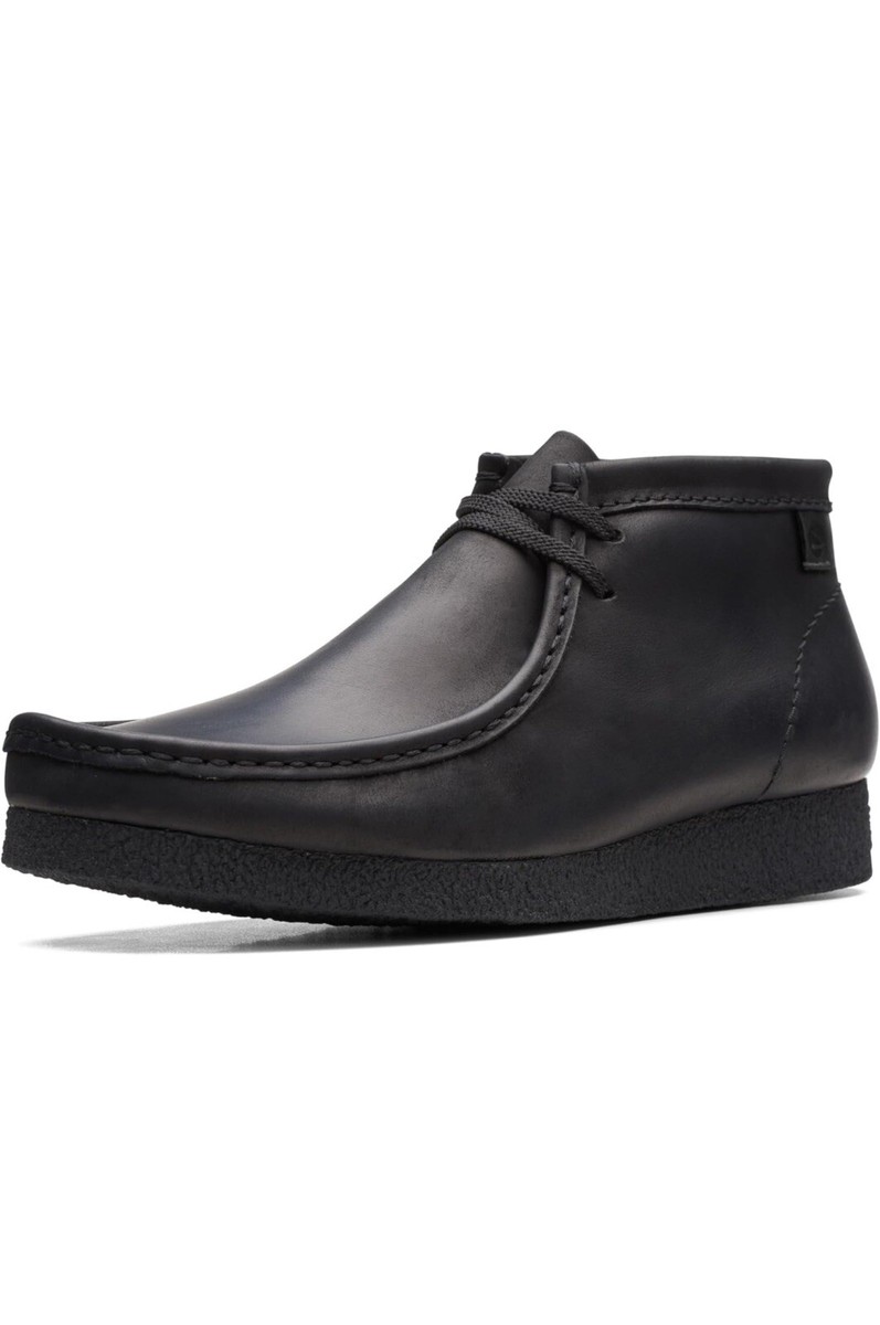 Clark Original Wallabee Black Leather Men's Casual Shoes Size 9