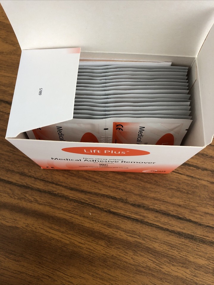 Opus Lift Plus Medical Adhesive Remover Non Sting Wipes X 30 Sachets eBay