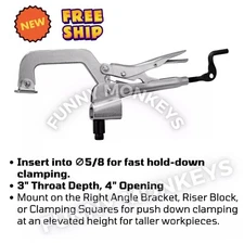 Workbench Surface Hold Down Clamp Plier for 5/8" Dog Hole Welding Fixture Table