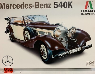 Maquette Italeri Mercedes 540 K – échelle 1/24 – Voiture Classique – Collectionneur Dès 14 Ans