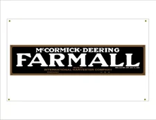 McCormick-Deering Farmall Tractors Garage Banner Man Cave Banner  