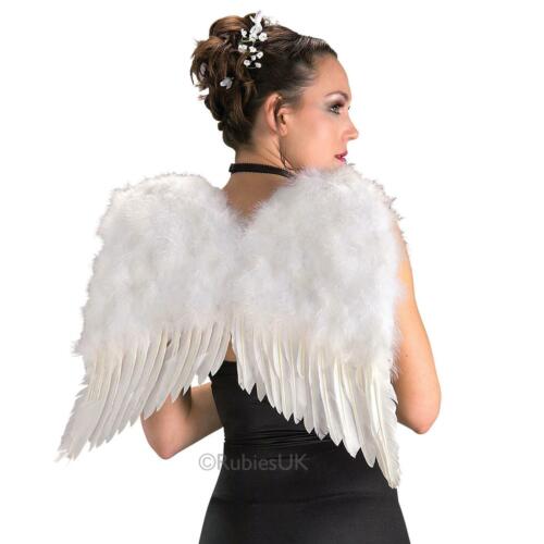 Adult's White Feather Angel Fairy Carnival Halloween Fancy Dress Wings Accessory - Picture 1 of 1