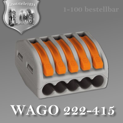    Wago Klemmen 222-415 Hebel Verbindungsklemme 5polig Klemme Hebelklemme