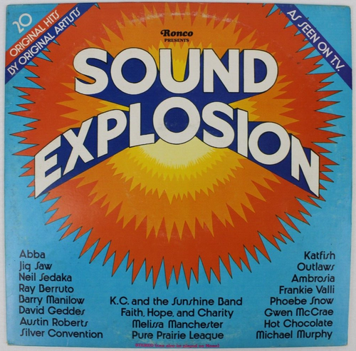 RONCO SOUND EXPLOSION VARIOUS ARTISTS LP 12" VINYL RECORD *QUICK SHIP*