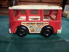 Vintage Fisher-Price #141 Play Family Mini-Bus 5 Figures w/ Dog 1969 C2