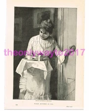 When Mother is Ill, G I Seymour, Victorian Art, Book Illustration, 1891