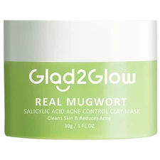 Glad2Glow Real Mugwort Salicylic Acid Acne Control Clay Mask Face Cleansing 30gr