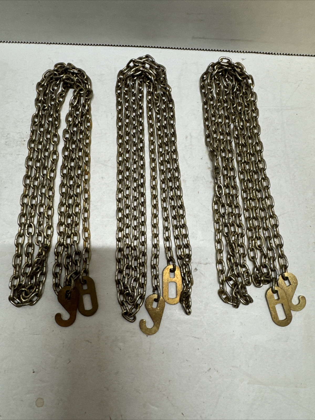 New England Authentic Grandfather Clock Weight Chain Set Qty 3 eBay