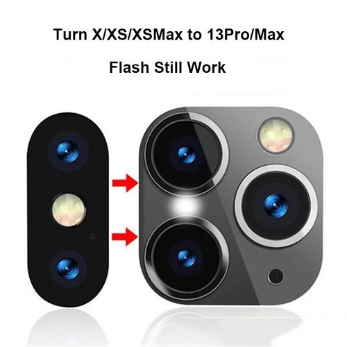 Pegatina de cámara falsa para iPhone X XS Max cambio a 13 Pro protector de lente modificado - Imagen 12 de 29