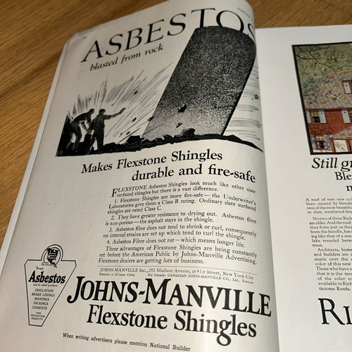 Aug 1924 NATIONAL BUILDER MAGAZINE Des Moines / Yonkers / Milwaukee ASBESTOS ADS - Picture 3 of 24