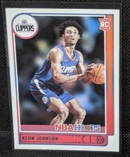 Keon Johnson 2021-22 Panini NBA Hoops #205 RC Los Angeles Clippers