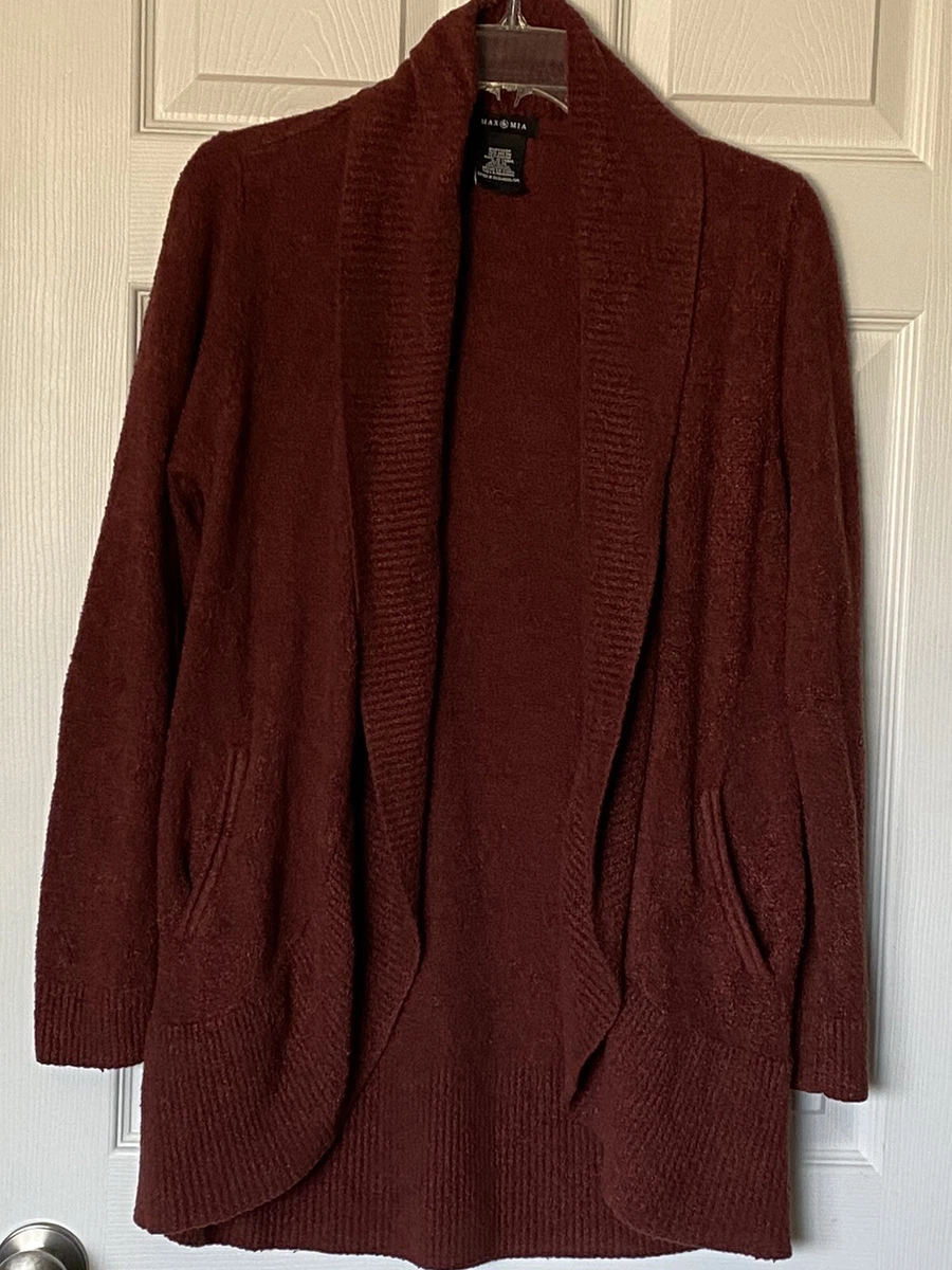 Ladies red cardigan with pockets outlet