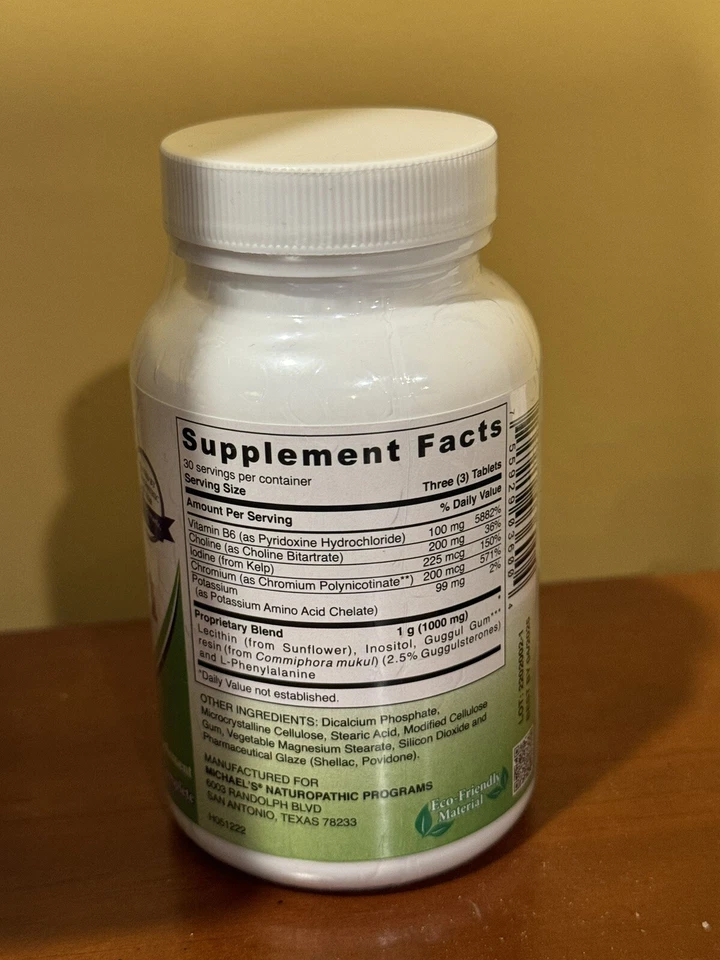 Michael's Naturopathic MNP FACTORES METABÓLICOS GRASAS 90 comprimidos vegetales caducidad 4/2025 Foto 2 de 4