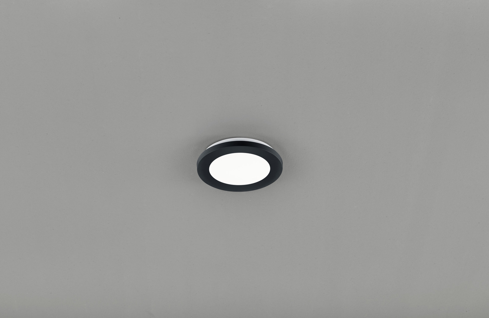 Camillus plafoniera led tonda metallo nero opaco con funzione dimmerabilita con