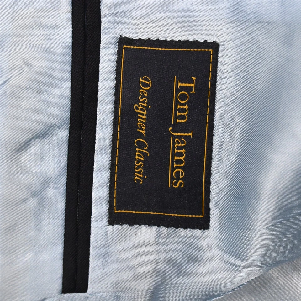 Abrigo deportivo chaqueta blazer de lana azul marino Tom James 58L para hombre Foto 4 de 4