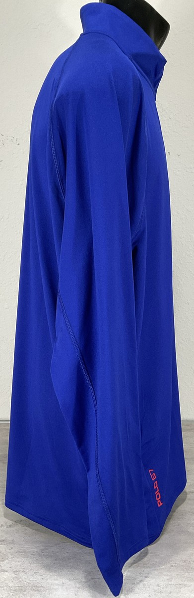 Polo Ralph Lauren Raglan Sleeve 1/4 Zip Wicking Shirt 2XL Blue
