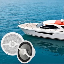  Pair 200W IP65 8" 2-Way Marine Boat Speakers Audio Systems 40-20,000 Hz 4 Ohms