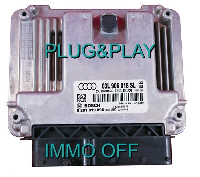ECU Steuergerät AUDI Q5 2.0 TDI 03L906018SL 0281019896 Plug&Play IMMO OFF, 100%