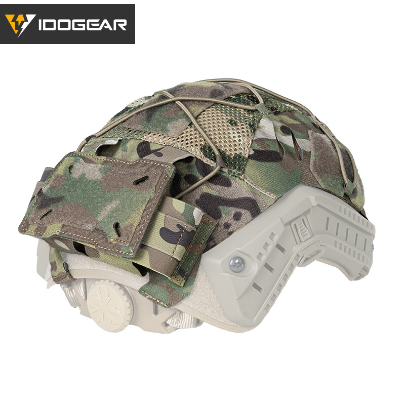 IDOGEAR Camo Tactical Helmet Cover For FAST Helmets – Military, Airsoft & Outdoor Use