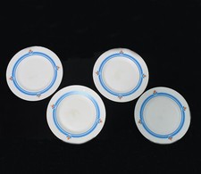 4 Vintage Fisher Price Fun With Food Play Kitchen White Plates With Flowers 0922