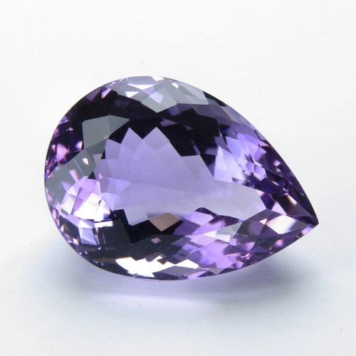 19.63Cts Stunning Natural Purple Amethyst Pear Cut Loose Brazil Gemstone Ref-VDO - Picture 1 of 6