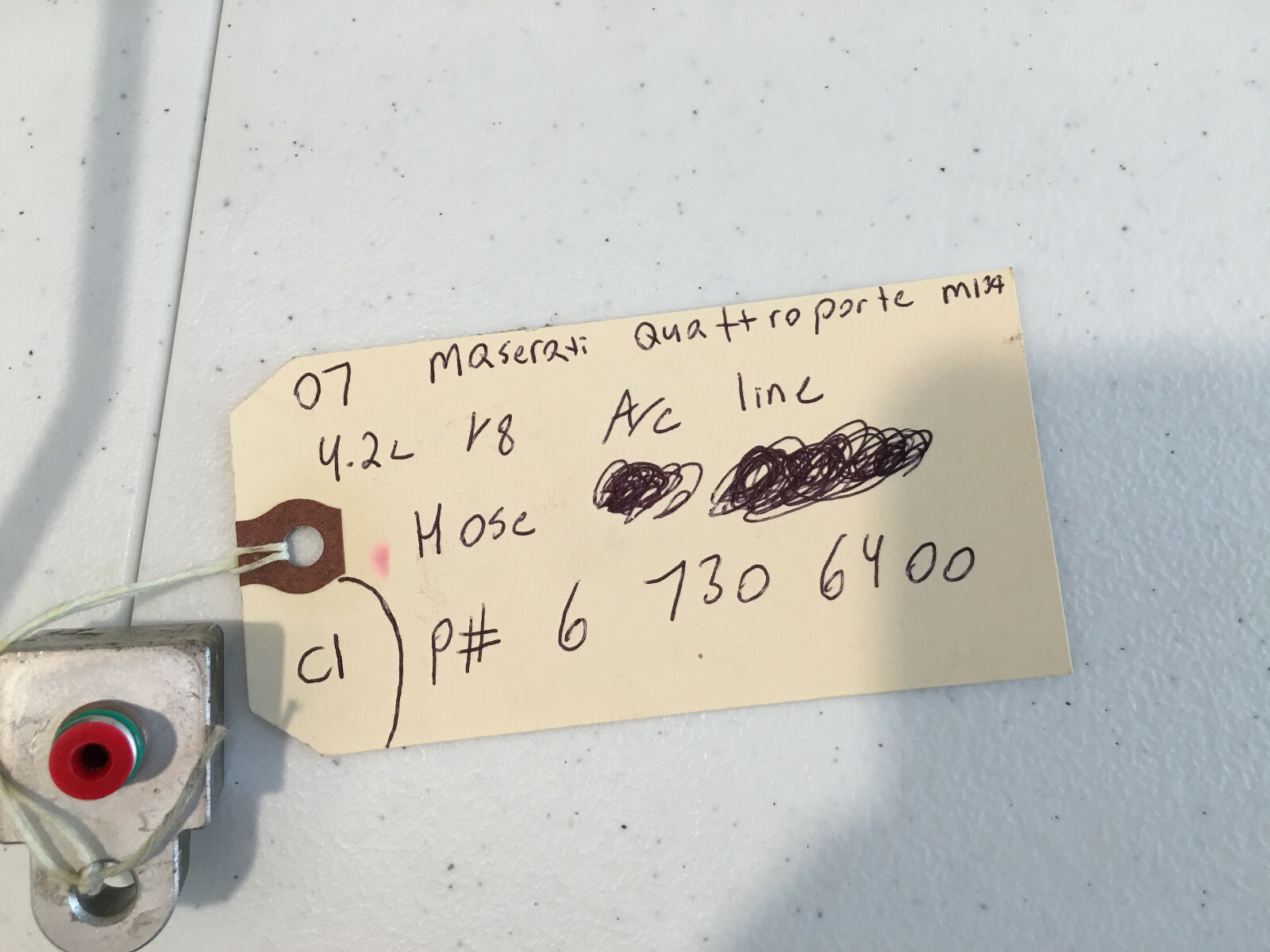 07 Maserati Quattroporte M139 .AC Pipe / Tube / Hose  # 67306400