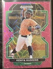 2022 Panini Prizm Draft Picks Neon Pink Velocity Prizm Kenya Huggins #PDP123