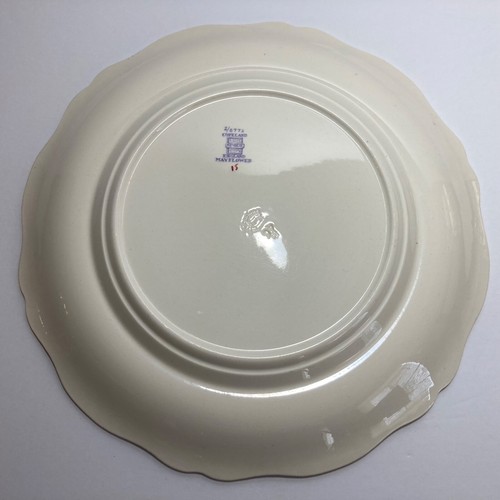 Plato de cena Spode Copeland vintage floral de 10,5" raro púrpura nuevo de lote antiguo - Imagen 8 de 11