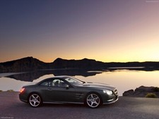 Cars mercedes benz sl Desk Mat Stitched