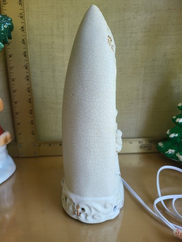 Vintage Keramik Heilige Familie Krippenlampe beleuchtet Nachtlicht funktioniert mit Kordel - Bild 3 von 7