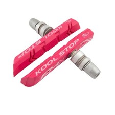 KOOL-STOP KS BMX NUT TYPE THREADED BRAKE SHOES PINK PAIR