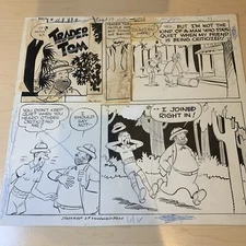 Trader Tom 1950s Original Comic Art Page Issue 51 14x12 3/4