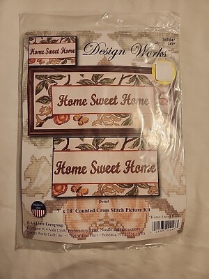 Design Works Home Sweet Home Counted Cross Stitch Kit JAS-0472477 NEW SEALED