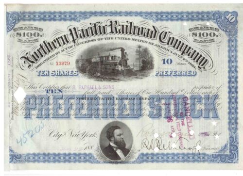 Northern Pacific Railroad Company 1885 (Blue) - Picture 1 of 1